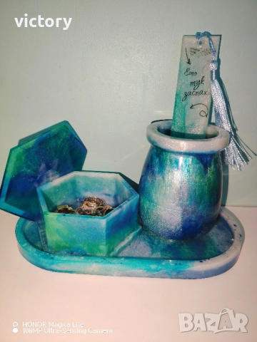 🌊✨ Ръчно изработен комплект от епоксидна смола ✨🌊, снимка 5 - Декорация за дома - 51699197