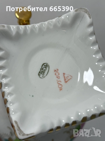 Порцеланов самовар Гжель, снимка 7 - Антикварни и старинни предмети - 52923249