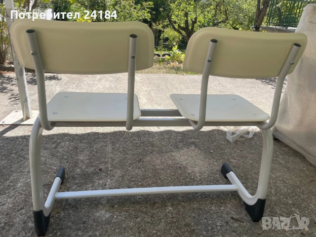 Двойна пейка, стол за занималня, учебен център, снимка 5 - Столове - 51910905