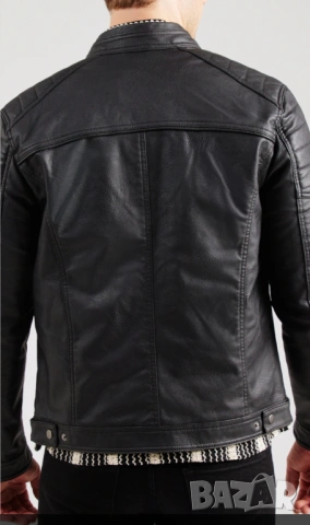 Мъжко кожено яке Jack and Jones, снимка 3 - Якета - 54099545