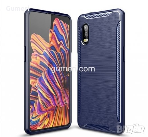 Samsung Galaxy Xcover Pro Карбонов удароустойчив гръб , снимка 4 - Калъфи, кейсове - 30459187
