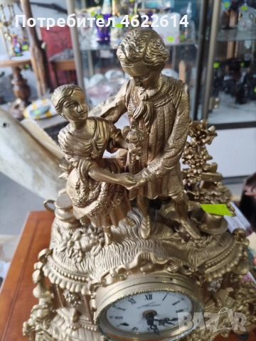 МНОГО КРАСИВ НАСТОЛЕН ЧАСОВНИК БРОНЗ , снимка 2 - Антикварни и старинни предмети - 52119380