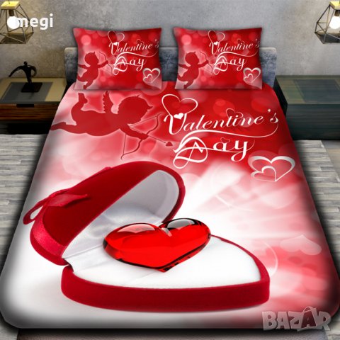 3D Луксозен спален комплект за влюбени 5971, снимка 1