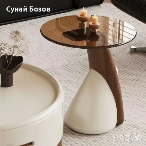  Кръгла холна масичка , снимка 6 - Маси - 56533296