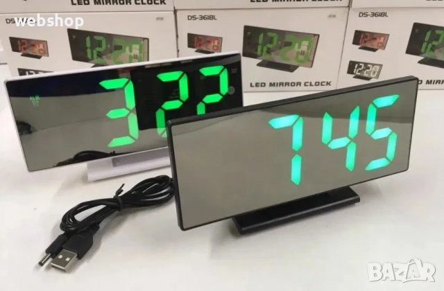 Настолен LED Часовник Smart Technology DS-3618L ,Термометър , Календар