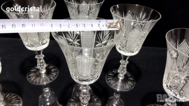 кристални чаши , снимка 4 - Антикварни и старинни предмети - 26616571