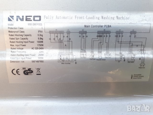 Продавам Люк за пералня Neo WM S60100S, снимка 7 - Перални - 38090100