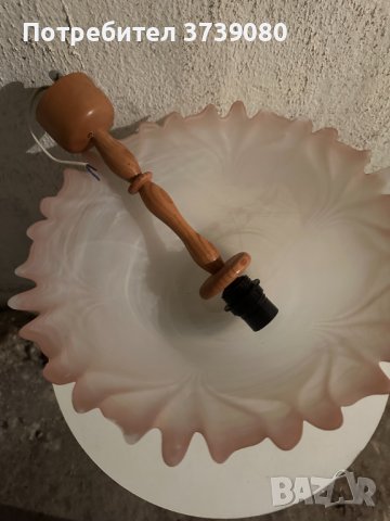 Плафон и дървен държач, снимка 3 - Лампиони - 40778268