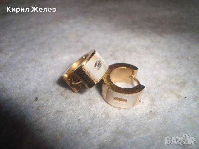 ПОЗЛАТЕНИ СКЪПОЦЕННИ ФЕШЪН АРТ ОБЕЦИ от НЕРЪЖДАЕМА БЛАГОРОДНА СТОМАНА 19443, снимка 4 - Обеци - 36772057