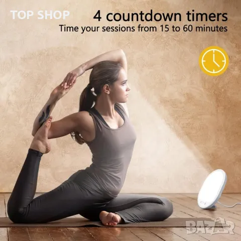 Лампа за дневна светлина Lobertingu с 3 нива на яркост, 10000 лукса, снимка 3 - Настолни лампи - 49731128