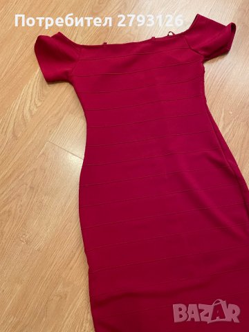 Секси червена рокля с паднали рамене , снимка 7 - Рокли - 40236868