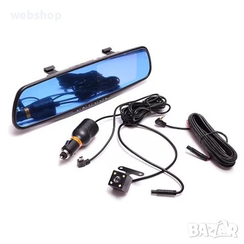 Огледало за задно виждане с две видеокамери - Парктроник и Видеорегистратор, снимка 3 - Аксесоари и консумативи - 42164463