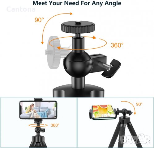 Стойка за статив тип октопод с Bluetooth дистанционно за iPhone/Android, снимка 5 - Чанти, стативи, аксесоари - 37046628