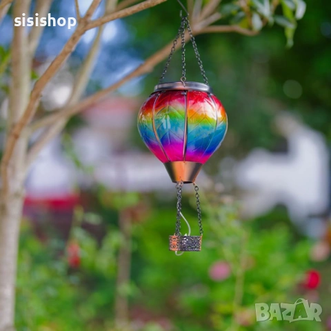 Водоустойчива соларна лампа „Балон“ – автоматично осветление за уютен екстериор 4994, снимка 5 - Други стоки за дома - 54070985