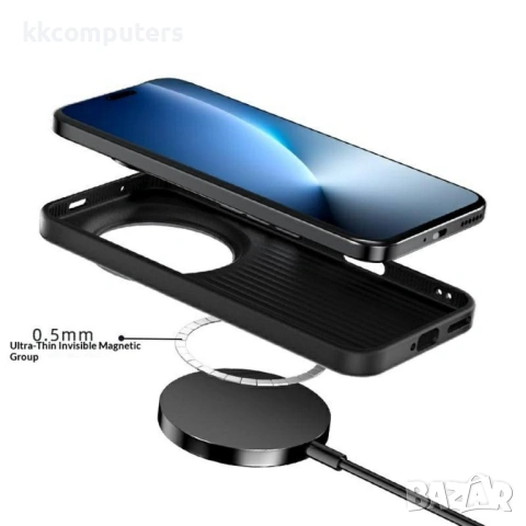 Магнитен калъф ABEEL за Honor Magic8 Pro 5G - PC+TPU+Алуминий+PU Кожа, Тънък, Вкл. Протектор - 2 Цвя, снимка 8 - Калъфи, кейсове - 53280784