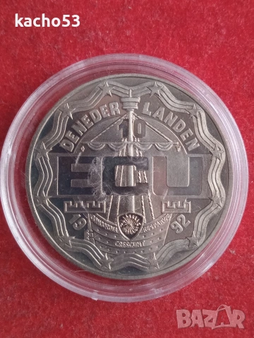 10 екюта 1992 г. Нидерландия., снимка 2 - Нумизматика и бонистика - 54205510