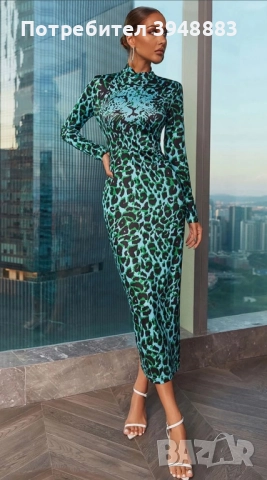 Рокля с леопардов принт , снимка 2 - Рокли - 51773072