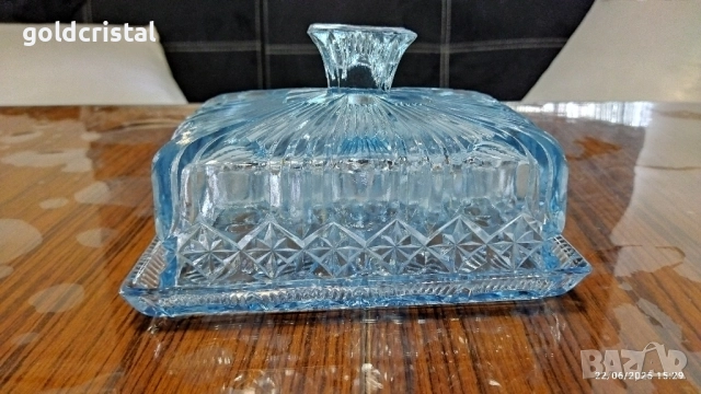 Стар стъклен съд за масло , снимка 2 - Антикварни и старинни предмети - 52261884