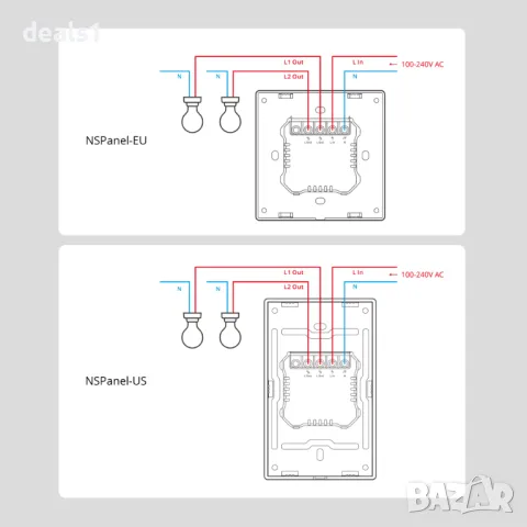 SONOFF NSPanel Интелигентен Стенен Превключвател Бял цвят, снимка 16 - Друга електроника - 48052321
