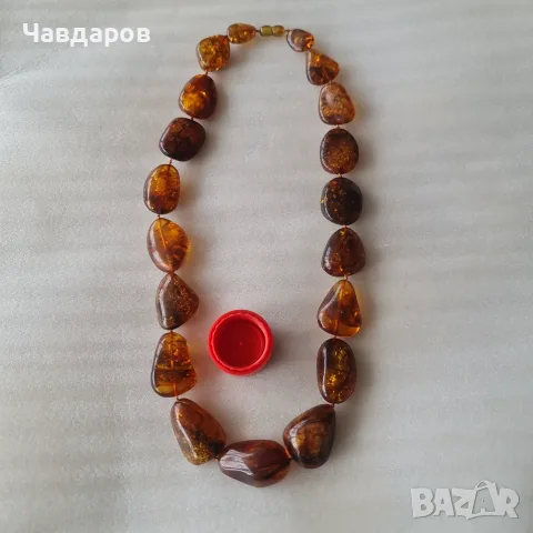 Гердан от кехлибар, снимка 2 - Колиета, медальони, синджири - 56219828
