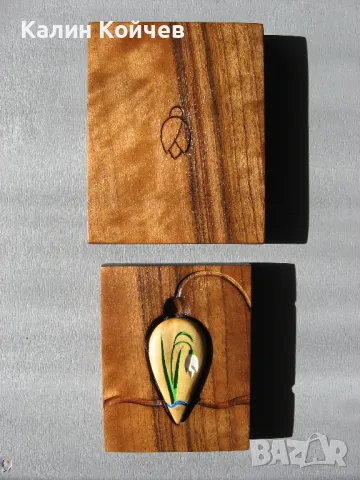 "Кокиче" - бижу миниатюра от чемшир, снимка 7 - Колиета, медальони, синджири - 49088854