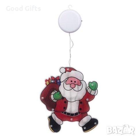 LED Светеща Коледна декоративна фигурка Дядо Коледа, 20cm, снимка 4 - Декорация за дома - 42703837
