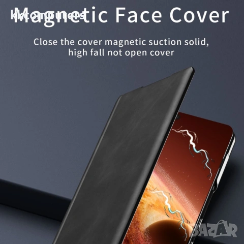 Калъф тип тефтер за Honor Magic V6 5G с Nappa текстура, стойка и отделение за карта – 3 цвята, снимка 8 - Калъфи, кейсове - 54339409