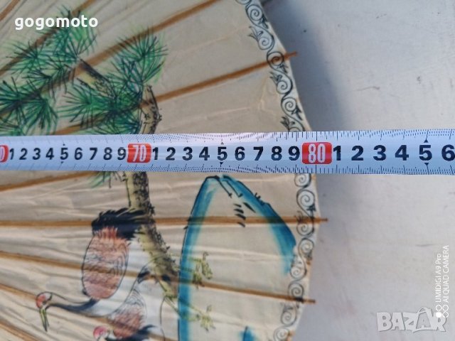 Стари, стар, ретро, винтидж, арт, старинен, азиатски чадър от бамбук, снимка 13 - Антикварни и старинни предмети - 44450546
