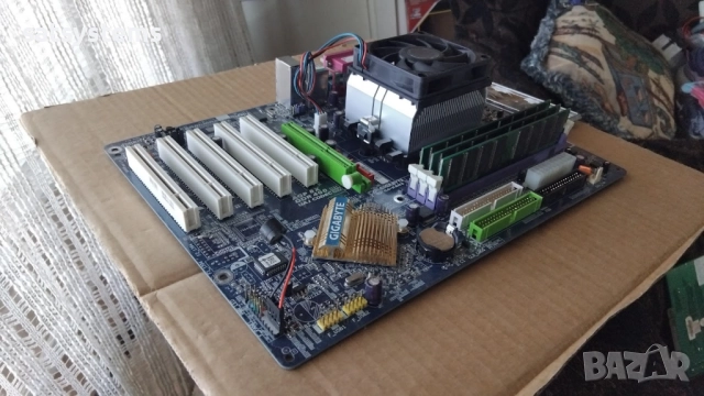 Дънна платка Gigabyte GA-K8NS Socket 754 CPU+FAN+RAM, снимка 6 - Дънни платки - 52264657