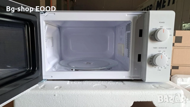 PROMO!! Бяла Микровълнова печка с 5 степени и размразяване, 700W, 20L, снимка 6 - Печки, фурни - 53931941