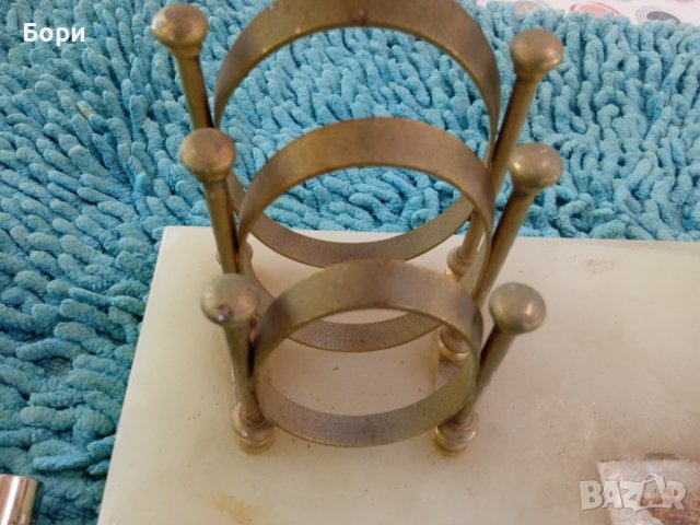 Стара мраморна поставка органайзер, снимка 5 - Други ценни предмети - 38053695