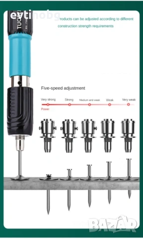 Ръчен пистолет за стоманени пирони пистолет за нитове инструмент за бетонна стена, снимка 5 - Други инструменти - 53948632
