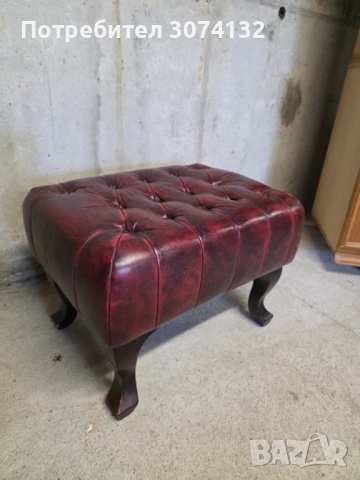 Табуретка в стил Честърфийлд, снимка 2 - Дивани и мека мебел - 54236823