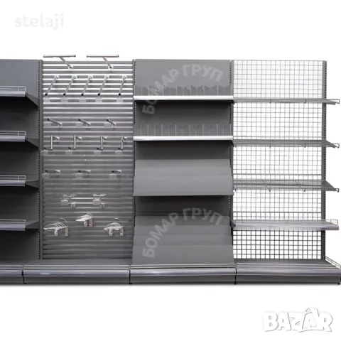 Крайстенни стелажи с ъгъл (ъглов стелаж), метални стелажи, оборудване, снимка 3 - Стелажи и щандове - 49451038