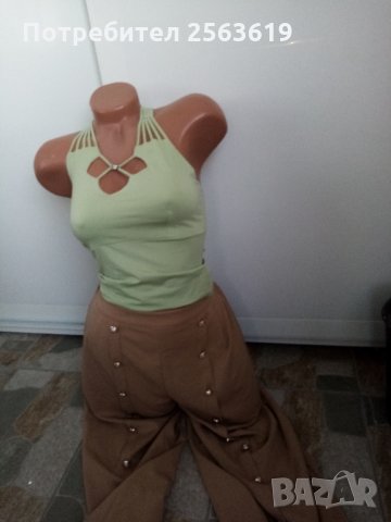 Модерен кафяв панталон, снимка 6 - Панталони - 27798442