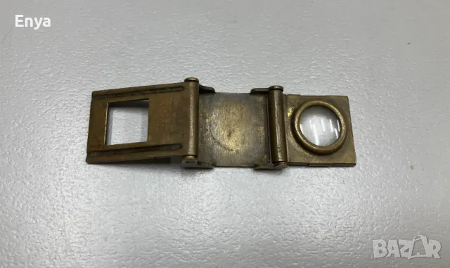 Винтидж джобна сгъваема лупа от месинг, снимка 3 - Антикварни и старинни предмети - 49686560