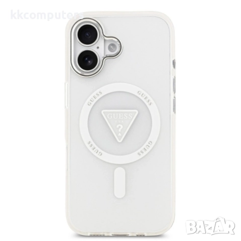 Оригинален кейс Guess IML Gradient Triangle Logo, За iPhone 17 (6.3), Прозрачен и Протектор, снимка 2 - Калъфи, кейсове - 52288507