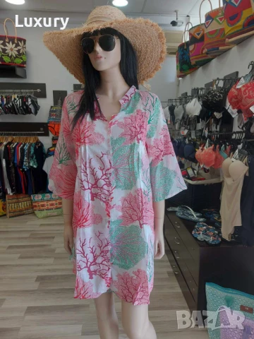 Плажна риза 5516 шарена, снимка 2 - Рокли - 50857378