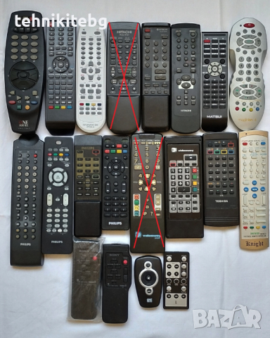 18 броя дистанционни за TV/DVD/VIDEO/SAT/AUDIO/универсални/ за камери и радиа и други