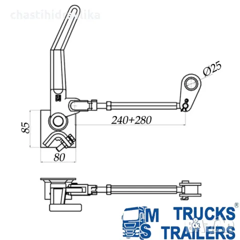 Лостов механизъм за долно отваряне на капак - десен 15012303, снимка 2 - Части - 48026181