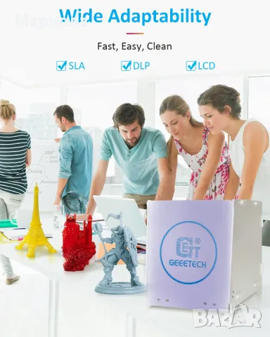 Geeetech UV Curing Light Box for LCD/DLP/SLA 3D , машина за бързо втвърдяване на смола с контрол, снимка 4 - Други машини и части - 47494475