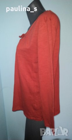 Памучна туника с набор на деколтето "DKN" outfit classic / USA / голям размер , снимка 3 - Туники - 30841415