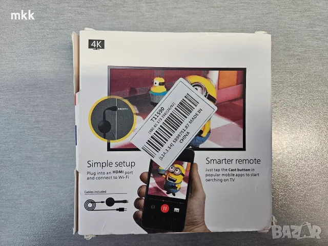 Chromecast Smart TV безжично свързване на телефон, снимка 6 - Смарт домашни устройства (Smart Home) - 56080838