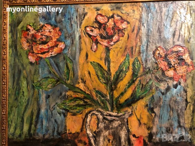 много Стара картина масло на платно, снимка 2 - Картини - 38495404