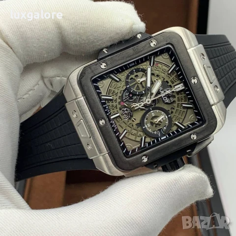 Мъжки часовник Hublot Square Bang Unico с кварцов механизъм, снимка 7 - Мъжки - 51121386