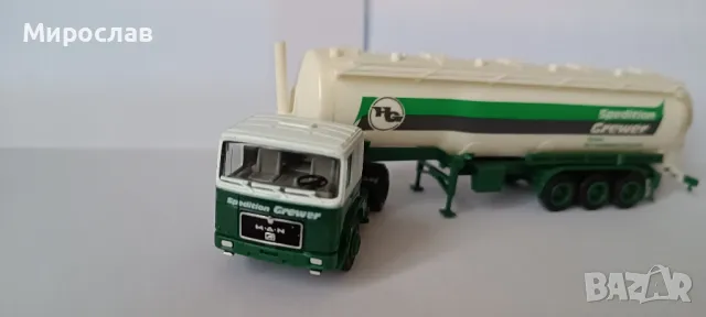 Herpa man 1/87  h0  цистерна тир камион модел, снимка 3 - Колекции - 48250141
