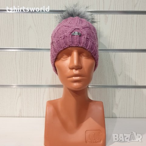 Нова зимна розова дамска шапка СилвърСтар с подплата плюш, снимка 5 - Шапки - 35510023