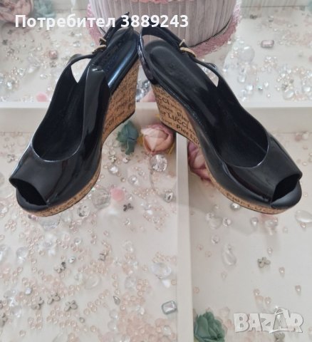 Дамски сандали от естествен лак, снимка 3 - Сандали - 42883386