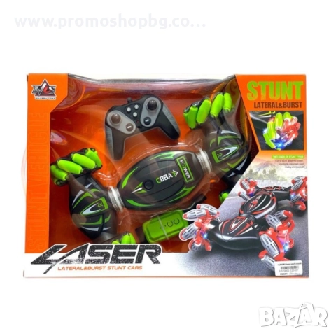 Радиоуправляема каскадьорска кола със светлини и звуци, снимка 2 - Коли, камиони, мотори, писти - 52777387