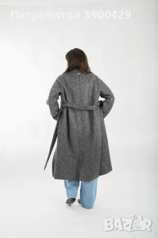 Дамско Палто Michele coat - Сив Меланж, снимка 5 - Палта, манта - 47377509